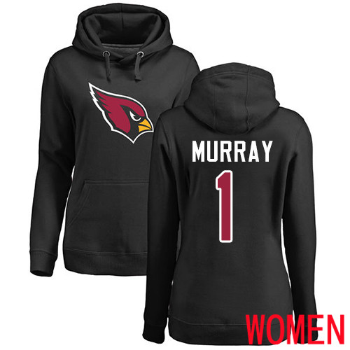 Arizona Cardinals Black Women Kyler Murray Name And Number Logo NFL Football #1 Pullover Hoodie Sweatshirts